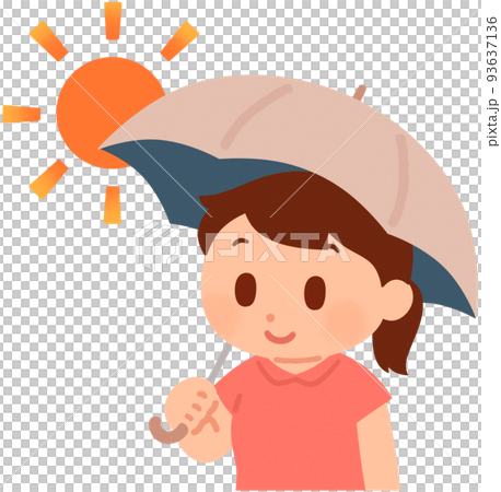 日傘をさす女性 93637136