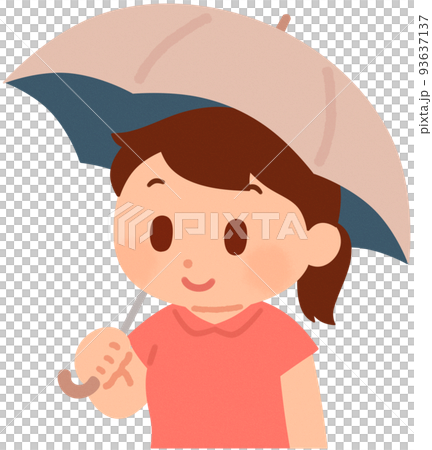 傘をさす女性 93637137