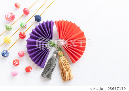 ハンドメイドのミニ扇子 93637139