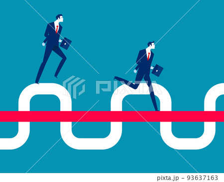 Easy way to business success. Business aspiration vector illustration Easy way to business success. Business aspiration vector illustration 93637163