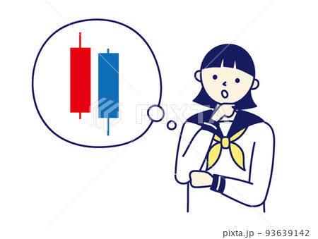投資　家庭科　マネーリテラシー　イラスト 女性　学生 93639142