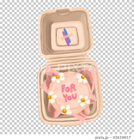ランチボックスケーキ 도시락케이크 Lunch Box Cake ローソク付き誕生日ケーキのイラスト ランチボックスケーキ 도시락케이크 Lunch Box Cake ローソク付き誕生日ケーキのイラスト 93639657