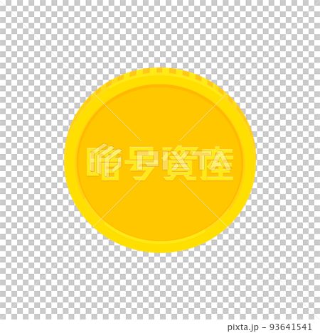 A coin with a cryptographic character imprinted - Image material for cryptocurrency/virtual currency 93641541