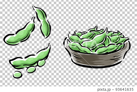 Edamame hand-drawn illustration 93641635