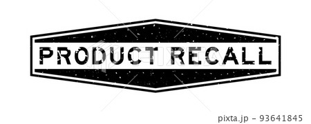 Grunge black product recall word hexagon rubber seal stamp on white background Grunge black product recall word hexagon rubber seal stamp on white background 93641845