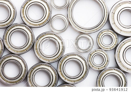 Metal shiny bearing background 93641912