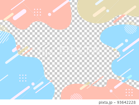 ピンク　ブルー　グラデーション　幾何学　パターン　背景素材 93642228