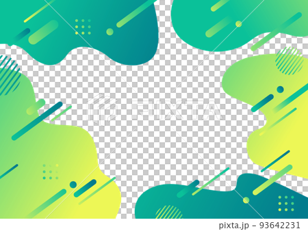Green geometric pattern background material 93642231