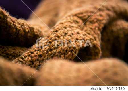 Beautiful abstract brown knitted  details 93642539