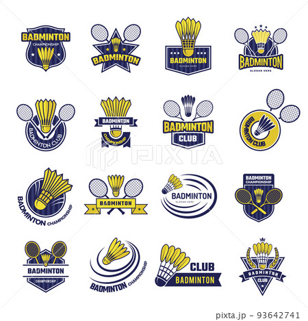 Badminton Logo Vector Icon Illustration Design • Wall , 46% OFF