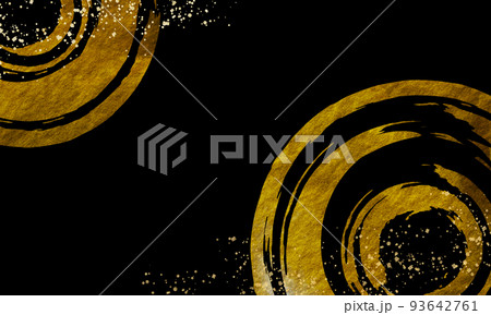 波紋 和 和紙 黒 金色 背景 お歳暮 祝 高級のイラスト素材