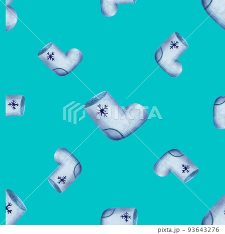 Christmas seamless pattern with felt boots Christmas seamless pattern with felt boots 93643276