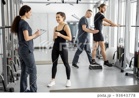 People at rehabilitation center People at rehabilitation center 93643778