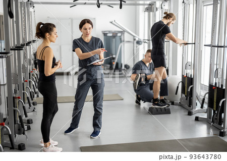 People at rehabilitation center People at rehabilitation center 93643780