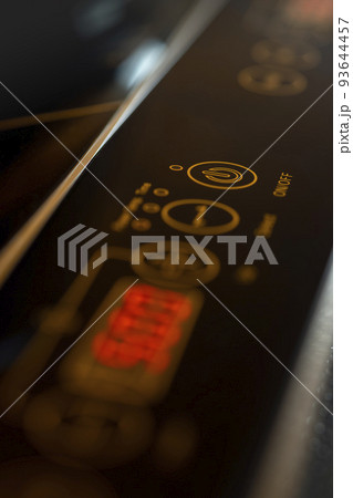 Switch button on off with symbol on dark background Switch button on off with symbol on dark background 93644457