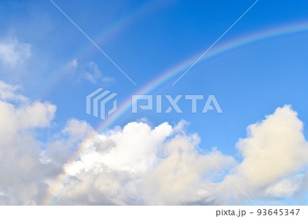 ダブルレインボーと青空 ダブルレインボーと青空 93645347