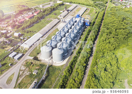 silage for grain storage view from height 93646093