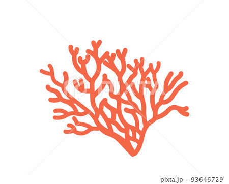 Underwater Coral Plant Branch, Isolated Sea Reef Object With Outgrowths. Undersea Tropic Water Life, Ocean Marine Flora Underwater Coral Plant Branch, Isolated Sea Reef Object With Outgrowths. Undersea Tropic Water Life, Ocean Marine Flora 93646729
