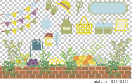 Gardening, gardening, vegetable garden flat material set 93648121