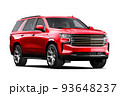 Red SUV on a white background 93648237