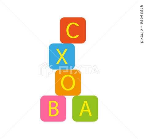 Children education toy cube letter preschool flat. Toy developing fine motor skill teaches read count to fold learn figure joy education logo toy store web site entertainment kid hobby school isolated Children education toy cube letter preschool flat. Toy developing fine motor skill teaches read count to fold learn figure joy education logo toy store web site entertainment kid hobby school isolated 93648356