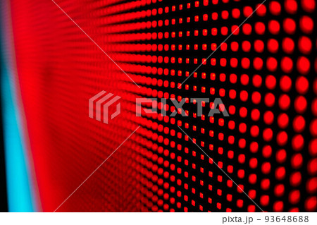 Bright colored blue LED wall with pink pattern - close up background. 93648688