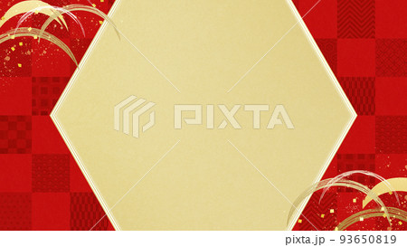 赤い市松模様のフレーム 赤い市松模様のフレーム 93650819