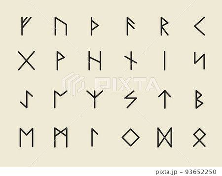 Runes. Complete collection of Rune alphabet,...のイラスト素材 [93652250] - PIXTA