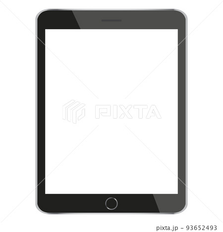 Mock up black tablet isolated on white design 93652493