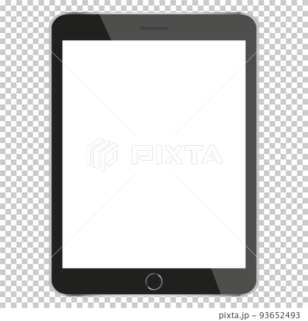 Mock up black tablet isolated on white design 93652493