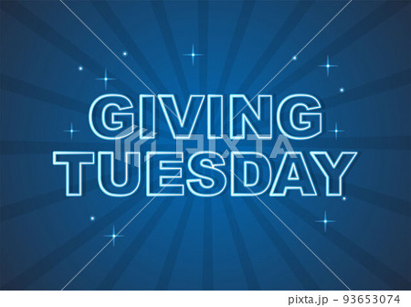 Happy Giving Tuesday Celebration with Give gifts to Encourage People to Donate in Hand Drawn Cartoon Flat Illustration 93653074
