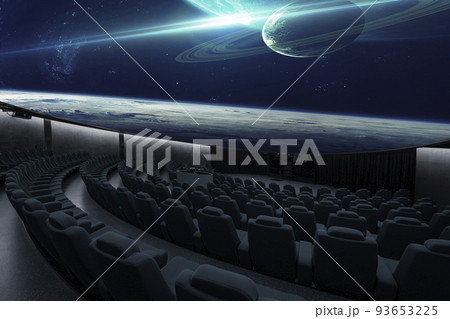 プラネタリウム　円形スクリーン　天体ショー 93653225