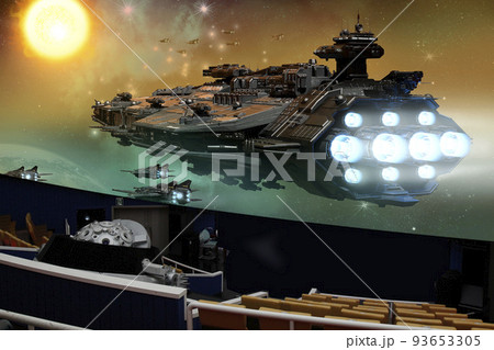 プラネタリウム　円形スクリーン　天体ショー 93653305