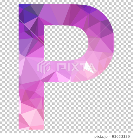 Abstract trend polygon letter P logo design template. 93653329