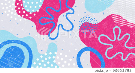 Doodle background pattern, abstract colored shapes. Modern minimalism trendy pattern background. Doodle background pattern, abstract colored shapes. Modern minimalism trendy pattern background. 93653792