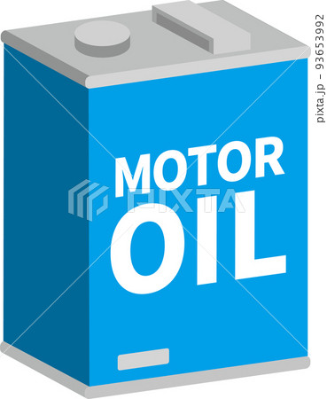 斜めから見た青色のエンジンオイルのイラスト 93653992