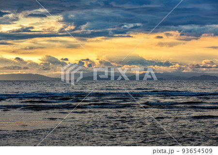 Idyllic sunset landscape. Tarcoles, Costa Rica 93654509