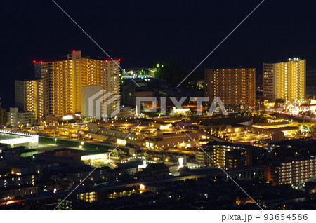 比叡山ドライブウェイ 夢見が丘展望台からの大津市の夜景 比叡山ドライブウェイ 夢見が丘展望台からの大津市の夜景 93654586