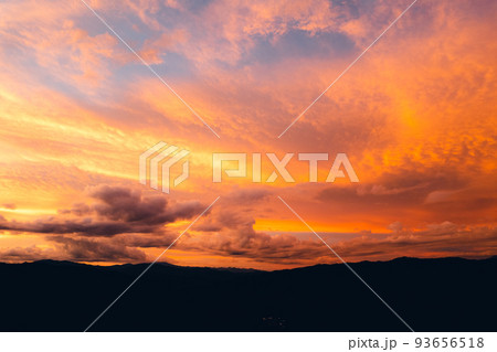 Scenic View Of Dramatic Sky During Sunset 93656518