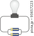 並列回路で繋がっている電球のイメージイラスト 93657223