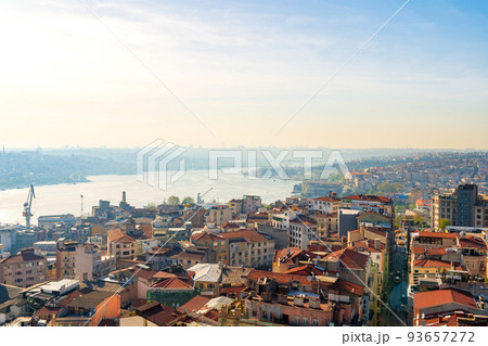Aerial view of Istanbul historical district on sunny day Aerial view of Istanbul historical district on sunny day 93657272