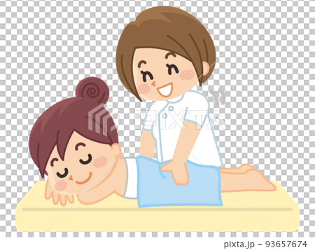 マッサージを受ける女性 93657674