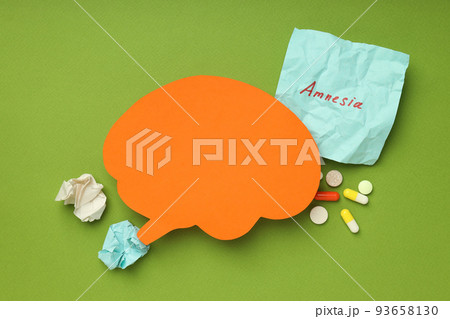 Concept of problems with memory, amnesia, space for text 93658130
