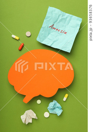 Concept of problems with memory, amnesia, space for text Concept of problems with memory, amnesia, space for text 93658376
