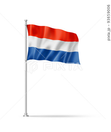 Netherlands flag isolated on white 93659006
