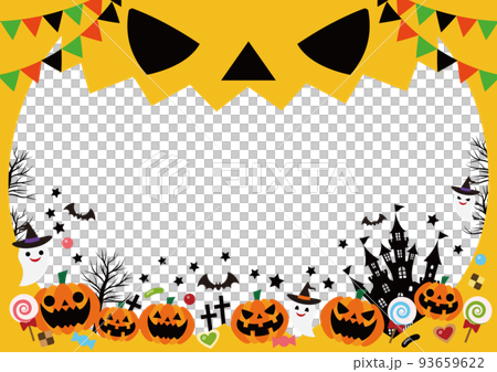Halloween big frame horizontal yellow solid 93659622