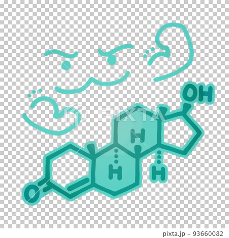 Male hormone testosterone / testosterone illustration 93660082