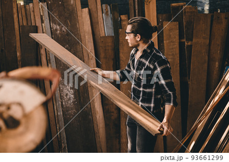 Professional Carpenter man authentic Handcraft Wood worker. Joiner or furniture builder home diy projects maker male. Professional Carpenter man authentic Handcraft Wood worker. Joiner or furniture builder home diy projects maker male. 93661299