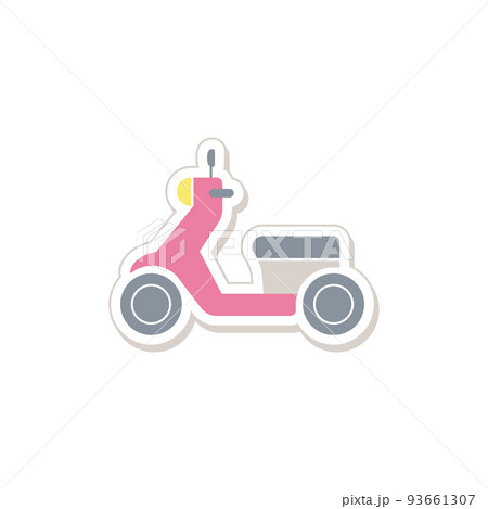 原付バイクのイラストのイラスト素材