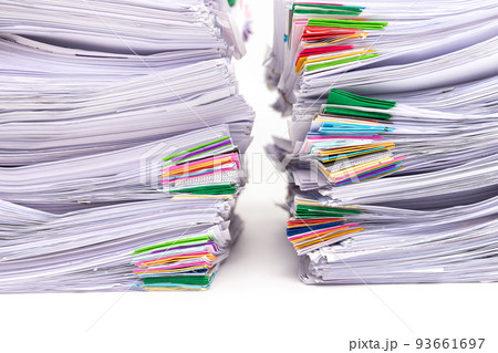 Stack of Documents isolated on white background 93661697